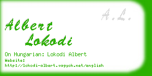 albert lokodi business card